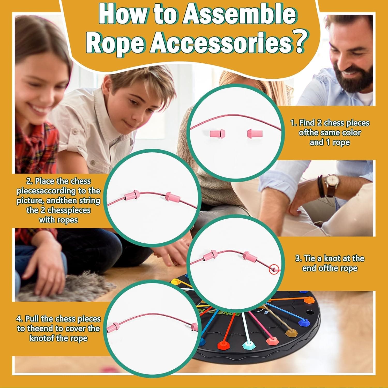 Rope Unite Challenge Board Game - Black image 9