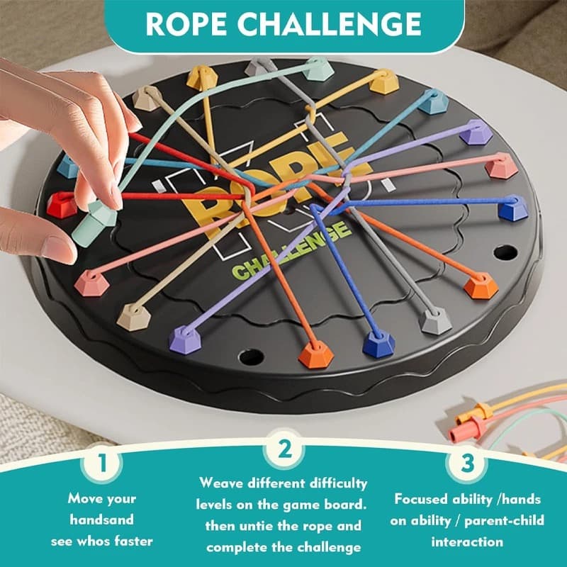 Rope Unite Challenge Board Game - Black image 10