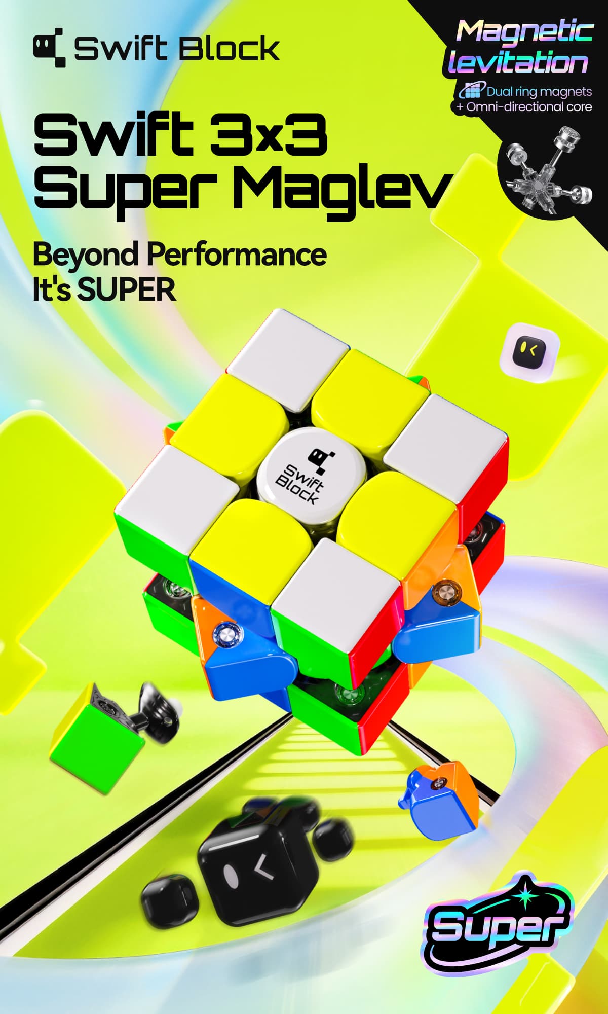 Swift 3x3 Super Maglev UV - Stickerless image 8