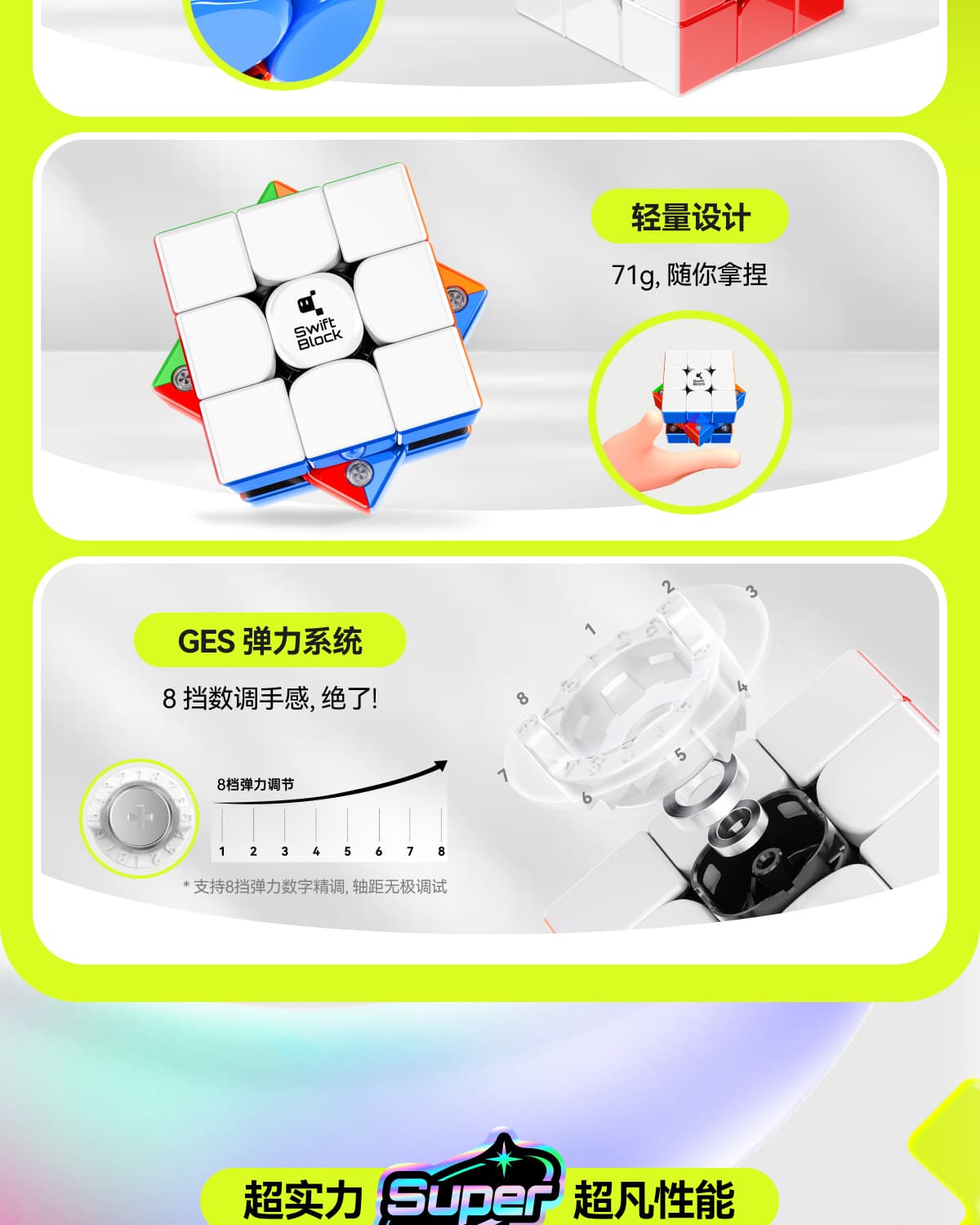 Swift 3x3 Super Maglev UV - Stickerless image 17