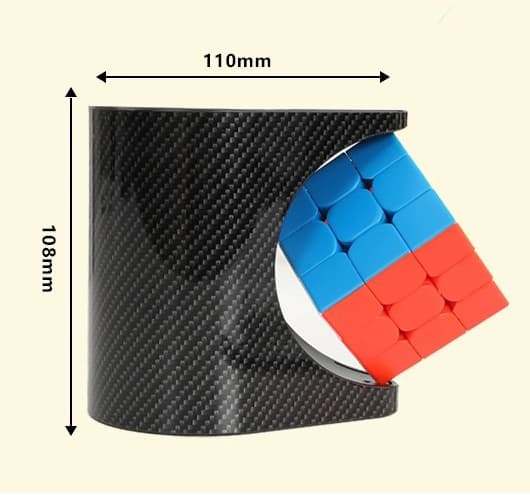 Cube-Stand Pen-Holder with carbon fiber stickers - Black image 3