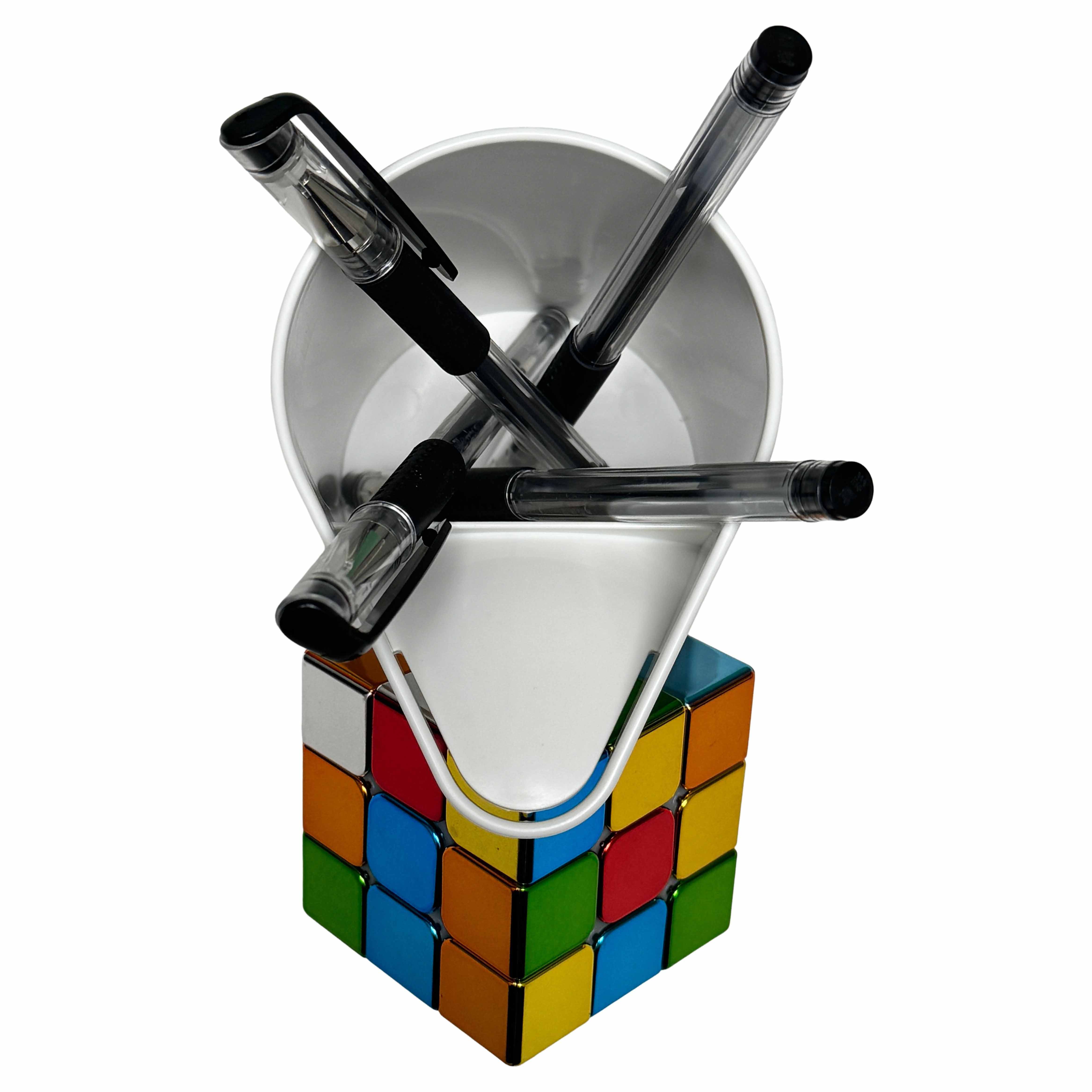 Cube-Stand Pen-Holder - White image 5