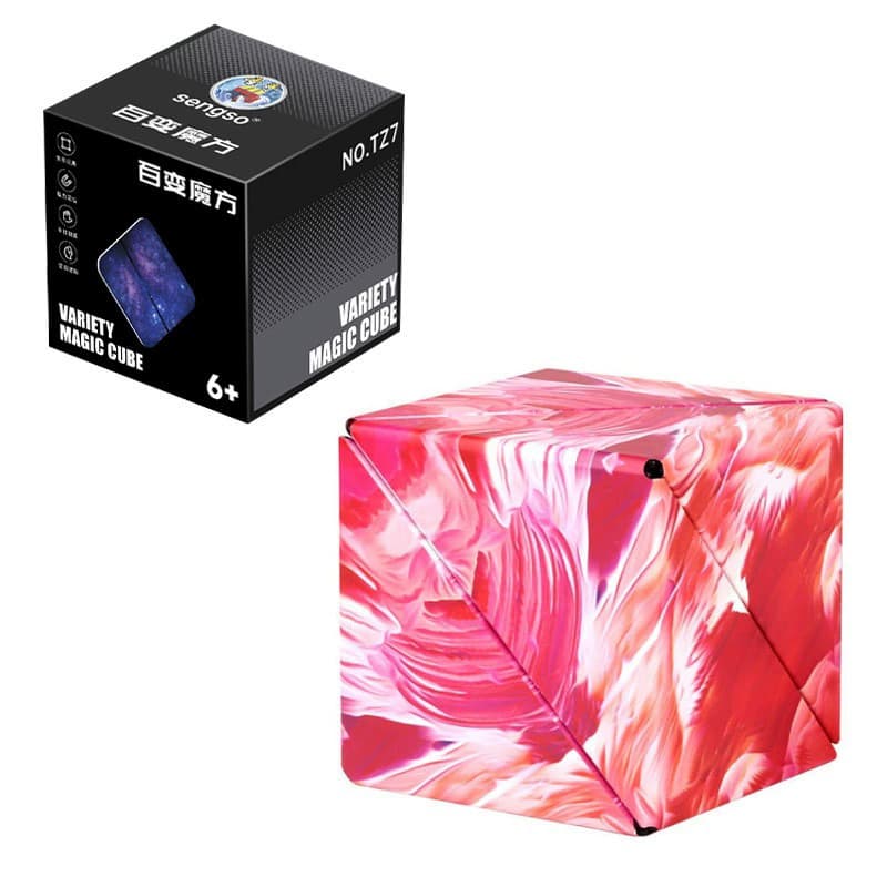 SengSo Magnetic Folding Cube - Purple Red image 2