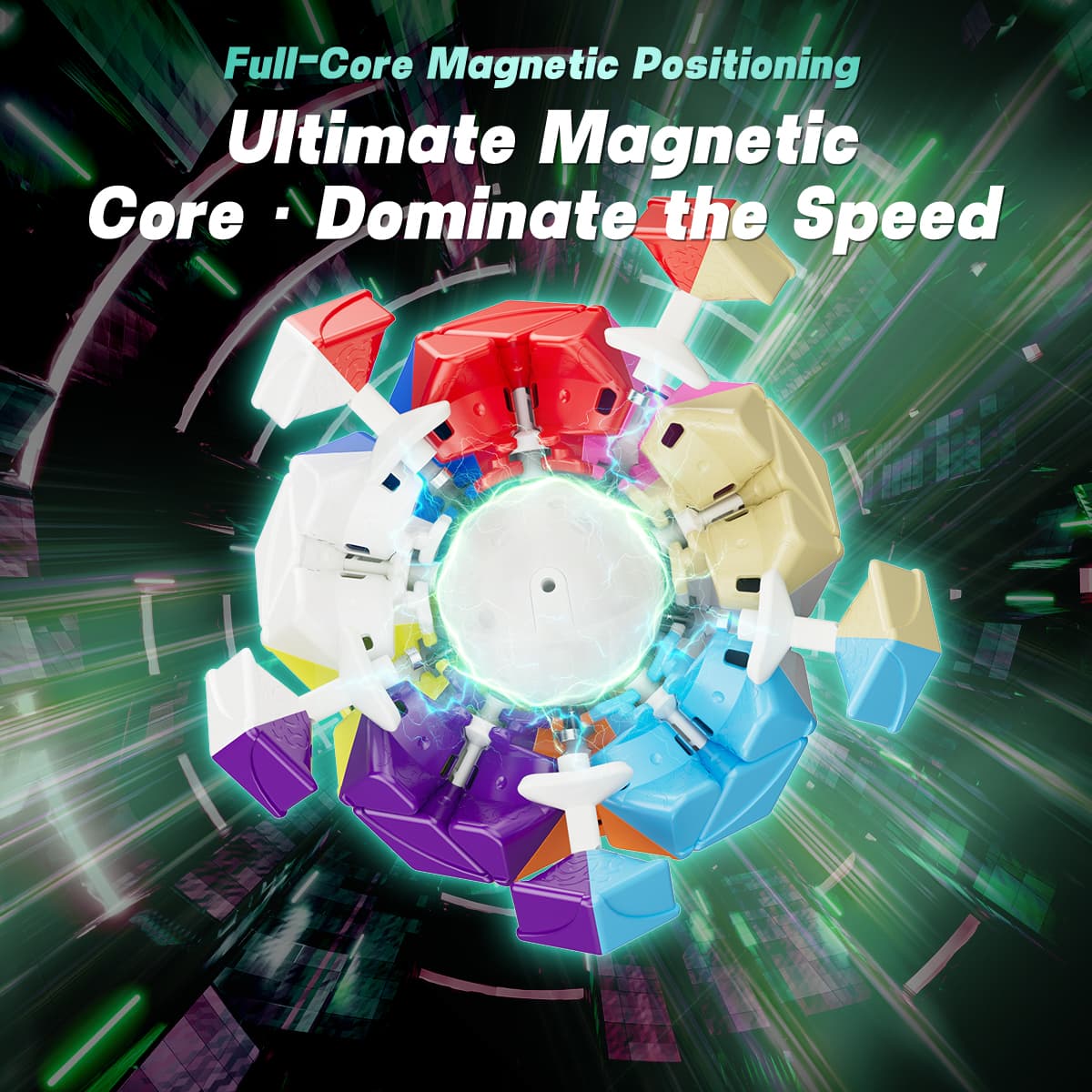 YJ YuHu Megaminx V3 Maglev Ball Core - Stickerless image 4