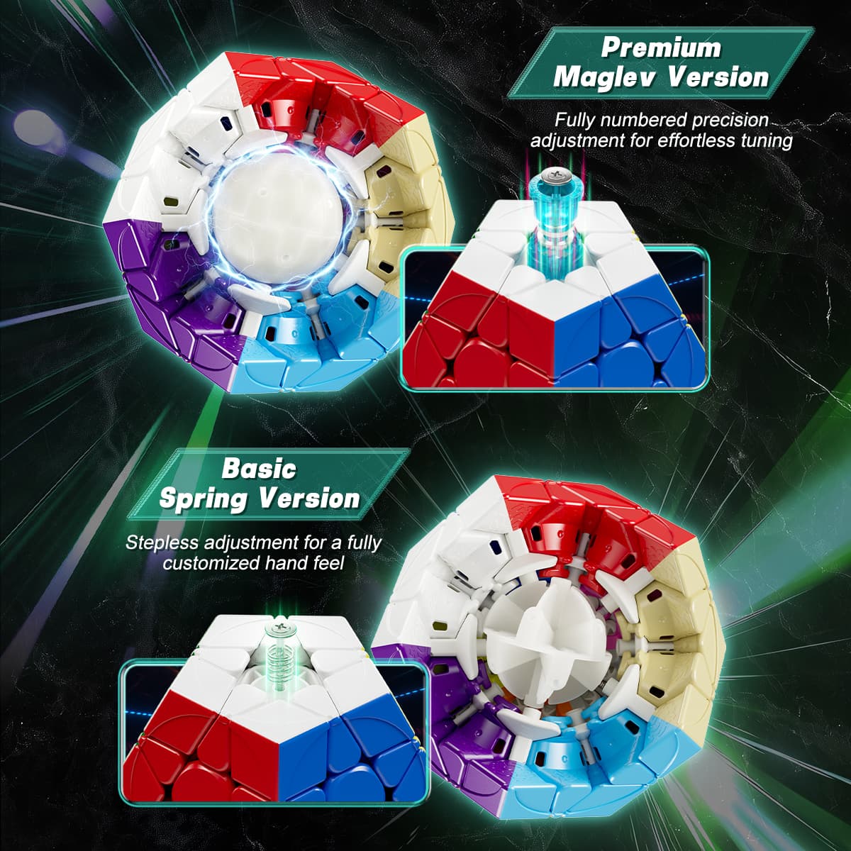 YJ YuHu Megaminx V3 Maglev Ball Core - Stickerless image 6