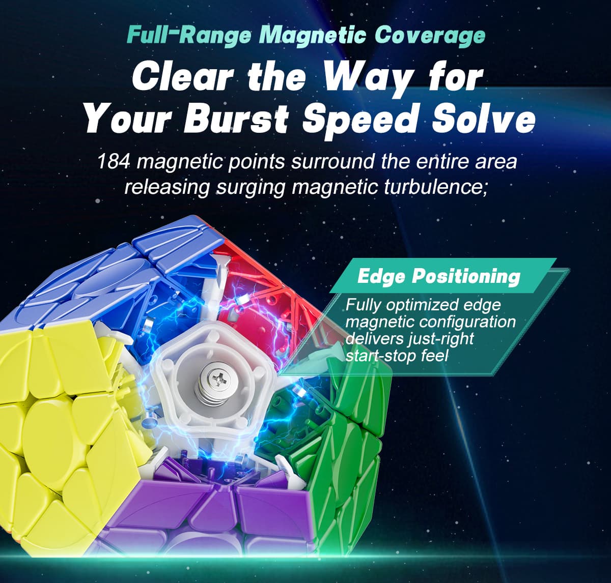 YJ YuHu Megaminx V3 Maglev Ball Core - Stickerless image 9