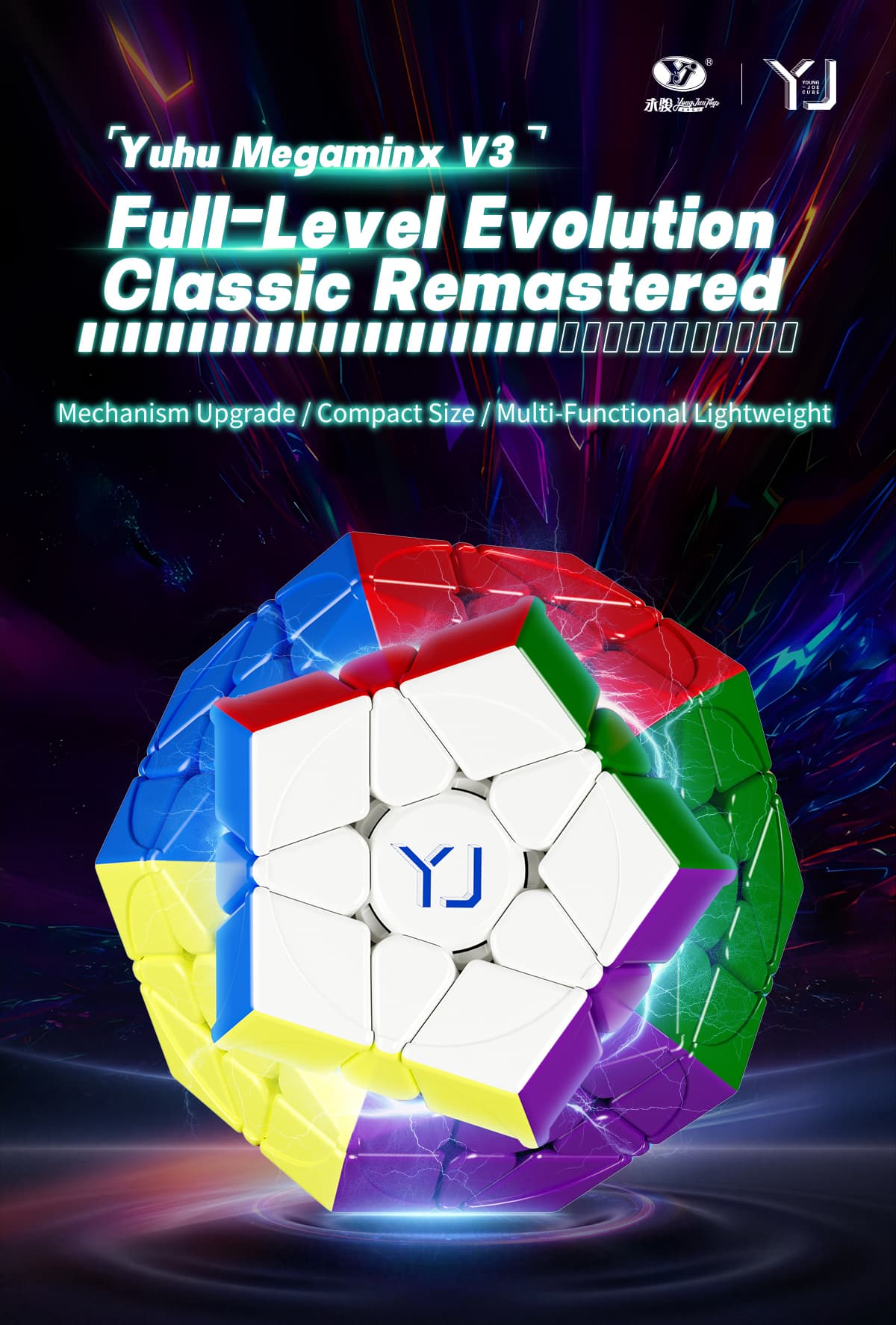 YJ YuHu Megaminx V3 Maglev Ball Core - Stickerless image 11