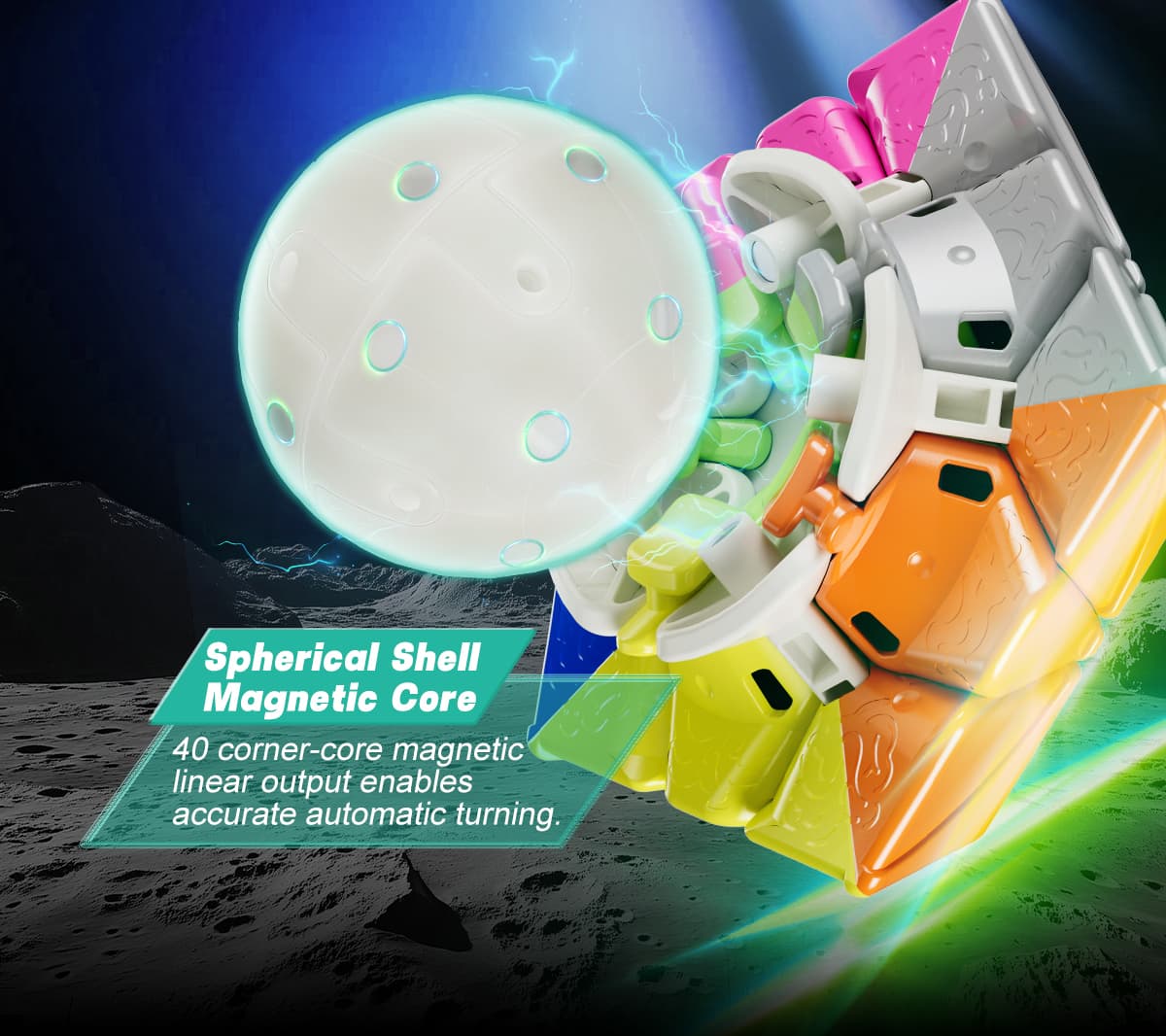 YJ YuHu Megaminx V3 Maglev Ball Core - Stickerless image 12