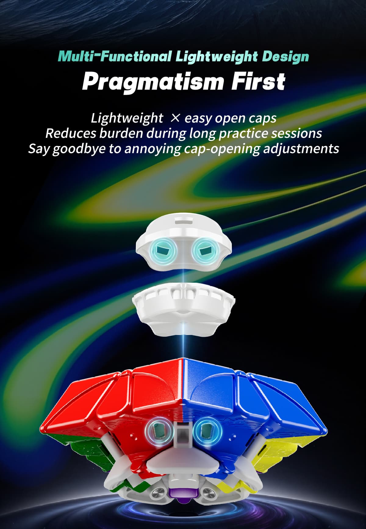 YJ YuHu Megaminx V3 Maglev Ball Core - Stickerless image 15