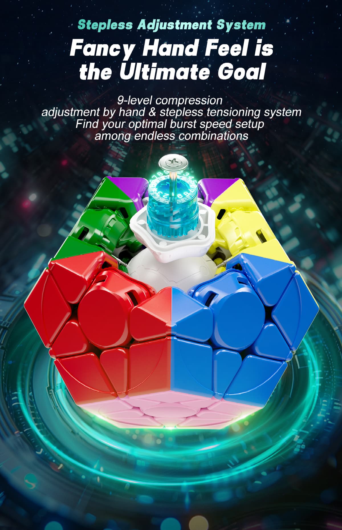 YJ YuHu Megaminx V3 Maglev Ball Core - Stickerless image 17