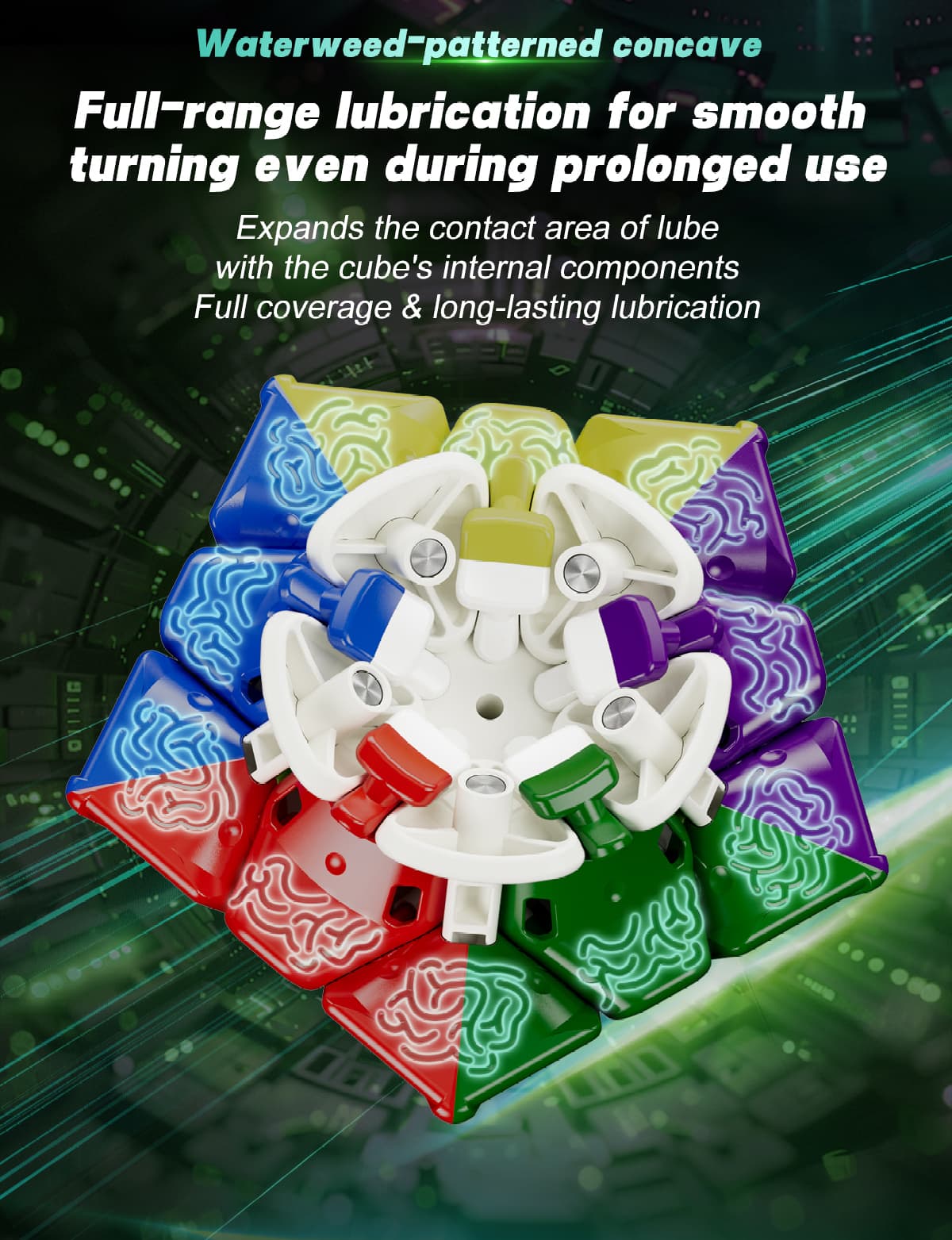 YJ YuHu Megaminx V3 Maglev Ball Core - Stickerless image 19