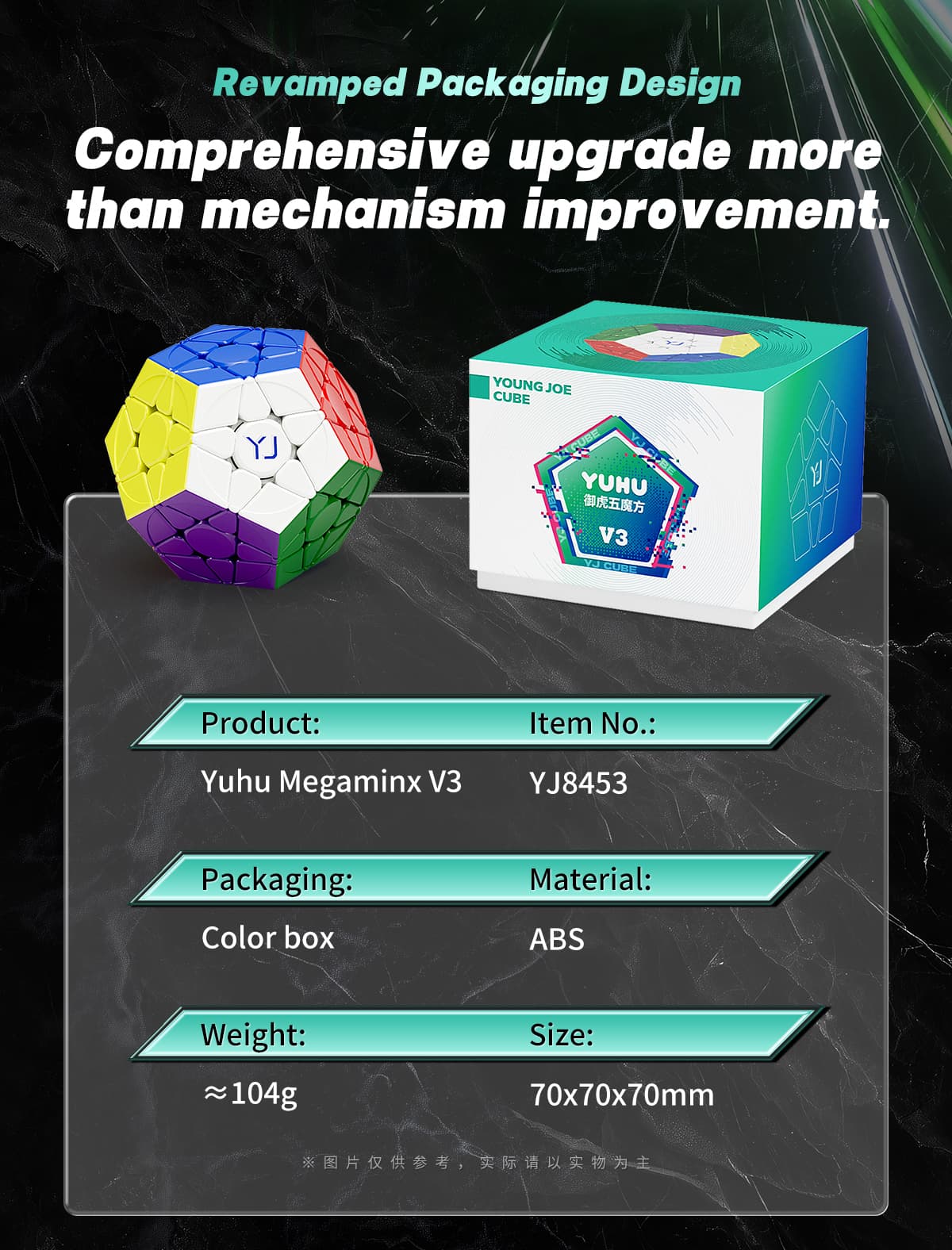 YJ YuHu Megaminx V3 Maglev Ball Core - Stickerless image 22