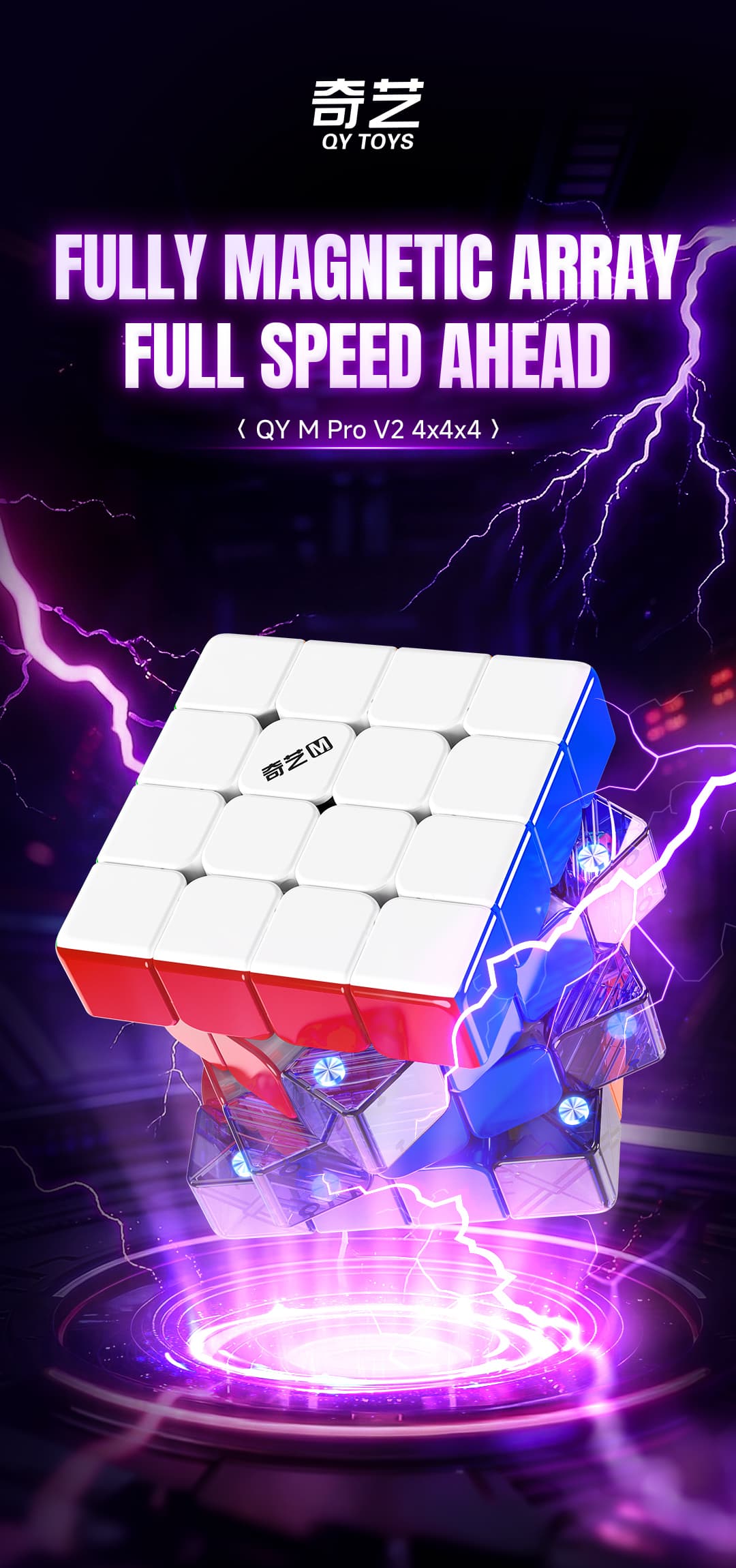 QiYi M Pro 4x4 V2 Ball Core UV - Stickerless image 12