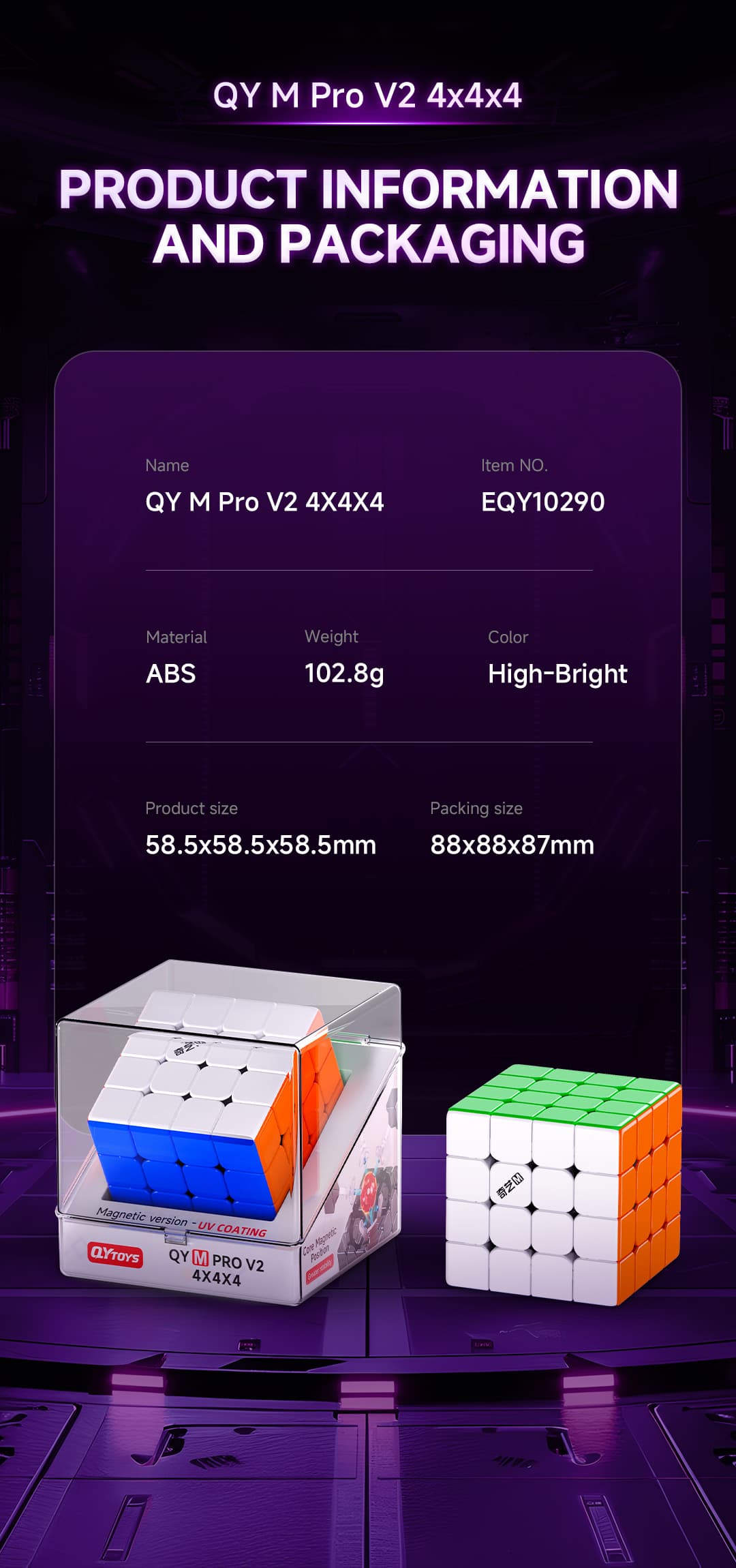 QiYi M Pro 4x4 V2 Ball Core UV - Stickerless image 20