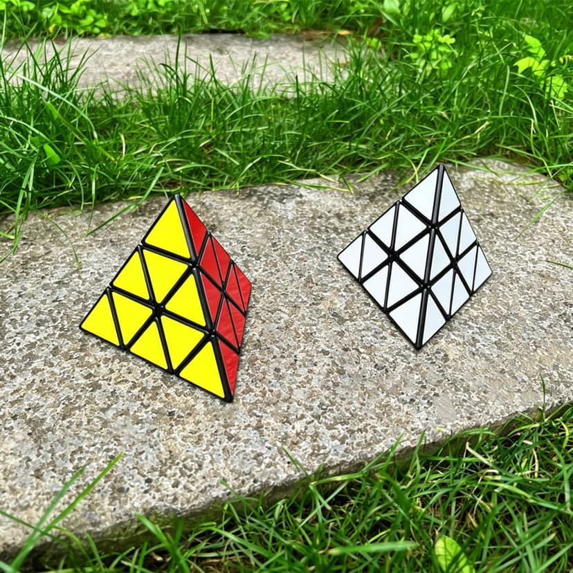 Zee Tricky Pyraminx with Four-Color Stickers - Black image 9
