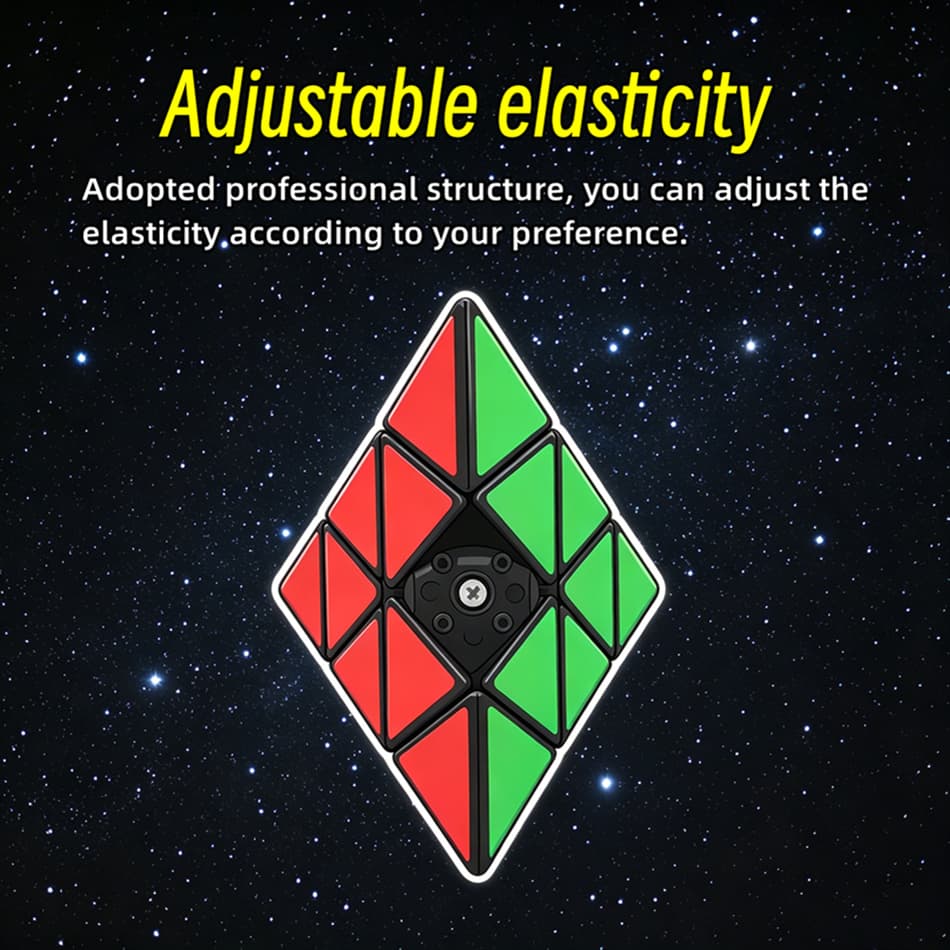 Zee Tricky Pyraminx with White Stickers - Black image 6