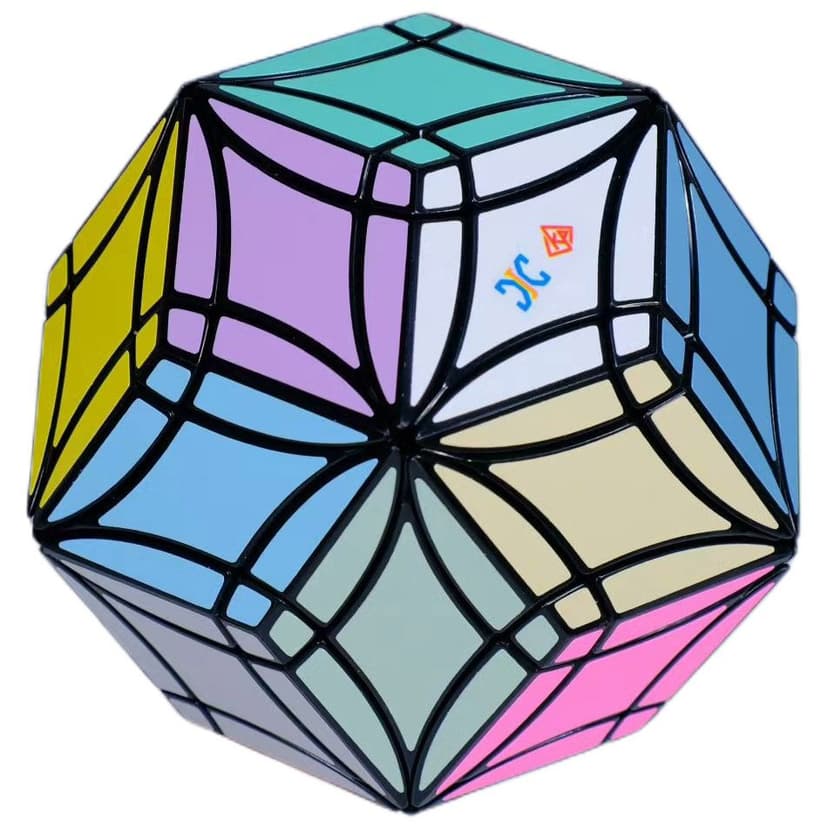 XJ Curvy Face-Turning Rhombic Triacontahedron (Standard) - Black