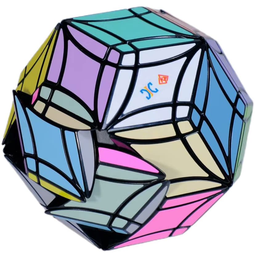 XJ Curvy Face-Turning Rhombic Triacontahedron (Standard) - Black image 4