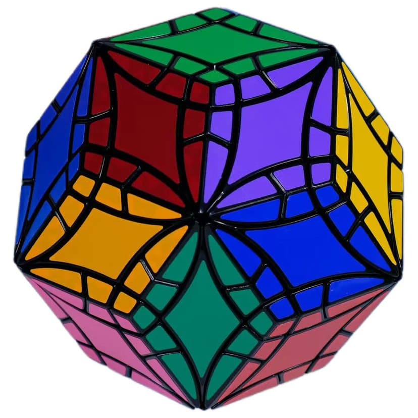 XJ Curvy Face-Turning Rhombic Triacontahedron (Plus) - Black image 6