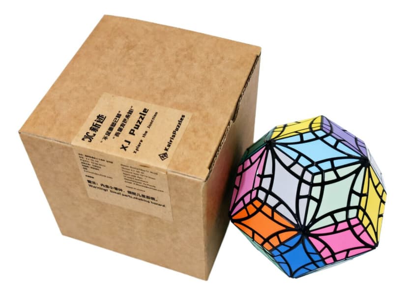 XJ Curvy Face-Turning Rhombic Triacontahedron (Plus) - Black image 3
