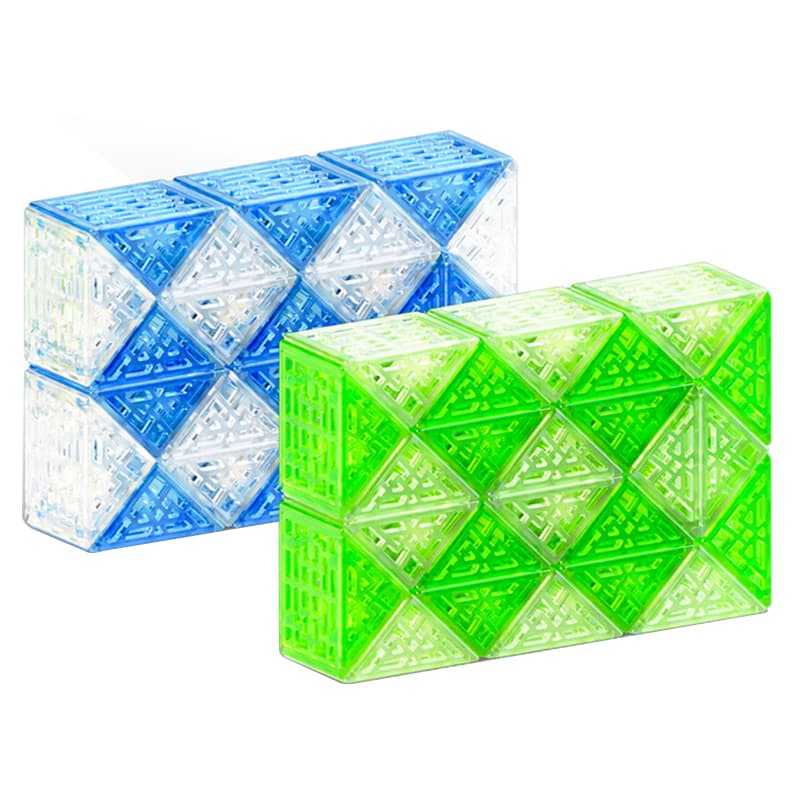 QiYi 24 blocks Hollow Magic Snake - Trans.Blue image 1