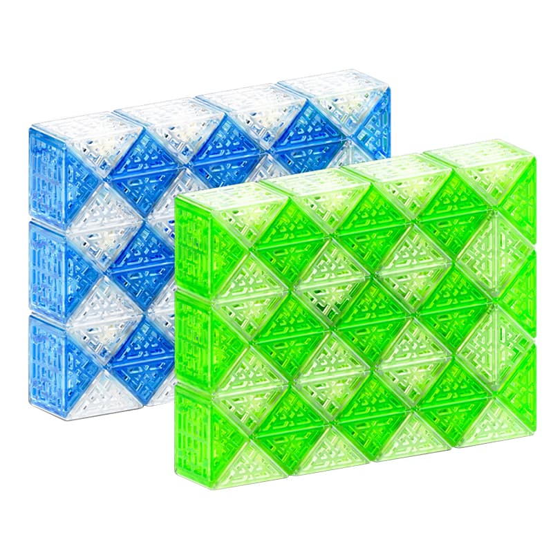 QiYi 48 blocks Hollow Magic Snake - Trans.Blue image 1