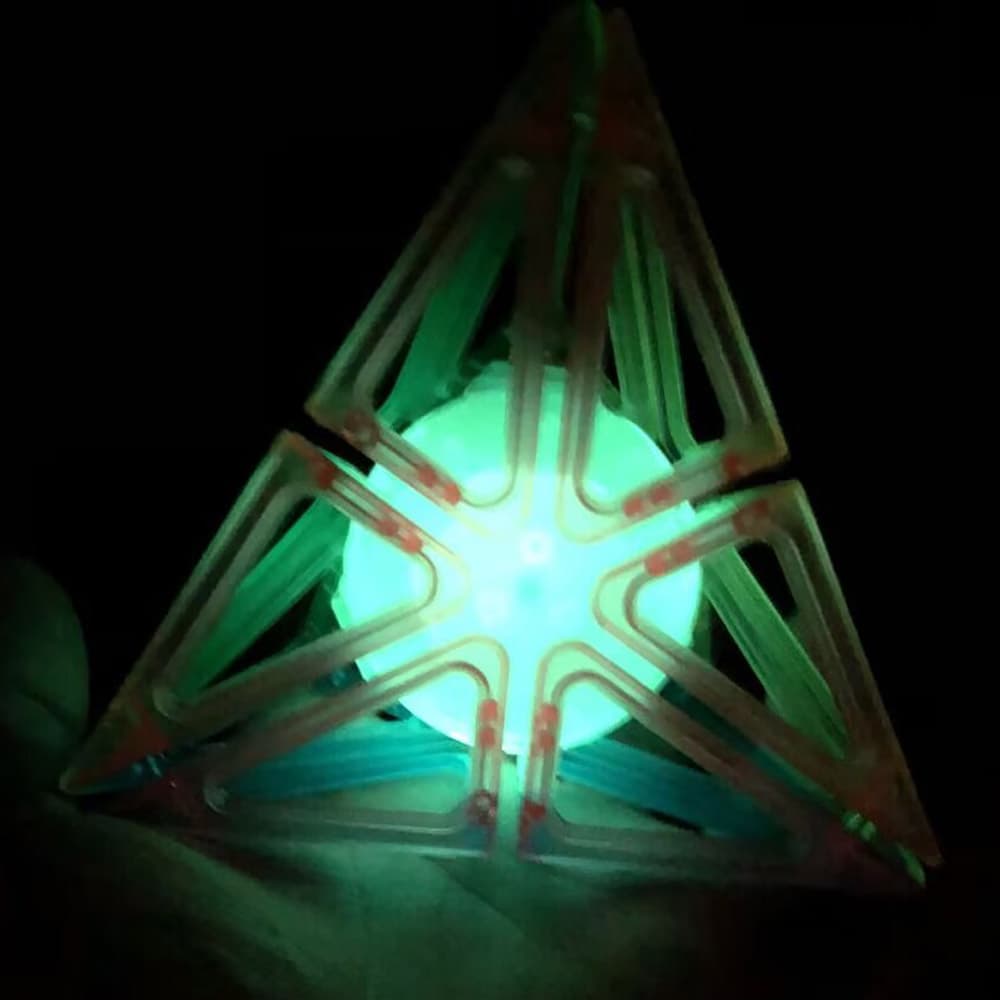 Fangshi 2x2 Frame Pyraminx - Luminous.Green